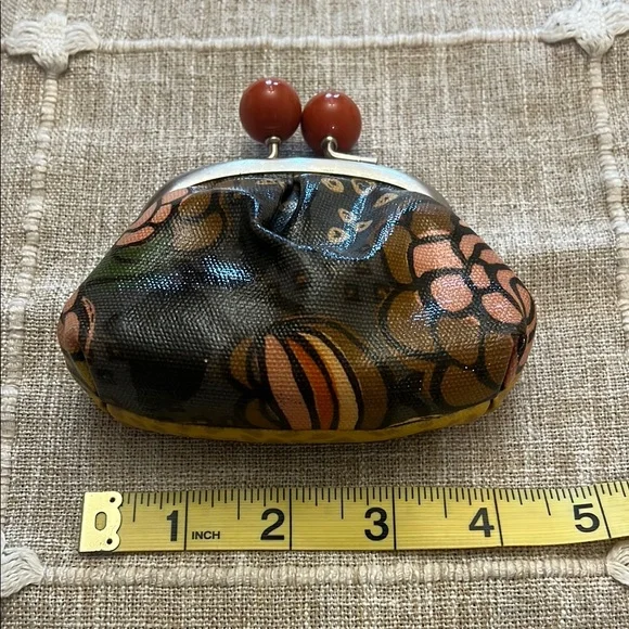 Floral Print Women's Fossil Coin Purse- Vintage - Picture 9 of 10